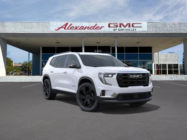 2026 GMC Acadia Elevation in Summit White — front three-quarter view