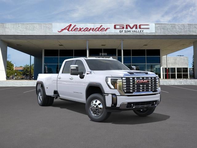 2026 GMC Sierra 3500 HD Denali DRW in Summit White — front three-quarter view