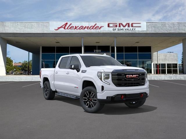 2026 GMC Sierra 1500 AT4 in Summit White — front three-quarter view