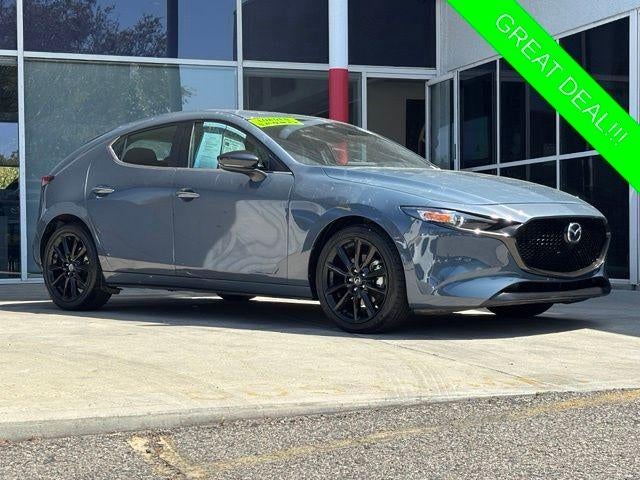 2024 Mazda Mazda3 Hatchback 2.5 S Carbon Edition in Gray — front three-quarter view